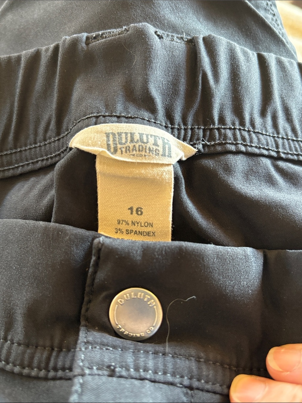 Duluth Trading Co Dry on the Fly Cargo Capri Pants Black Size 16 - Picture 5 of 5